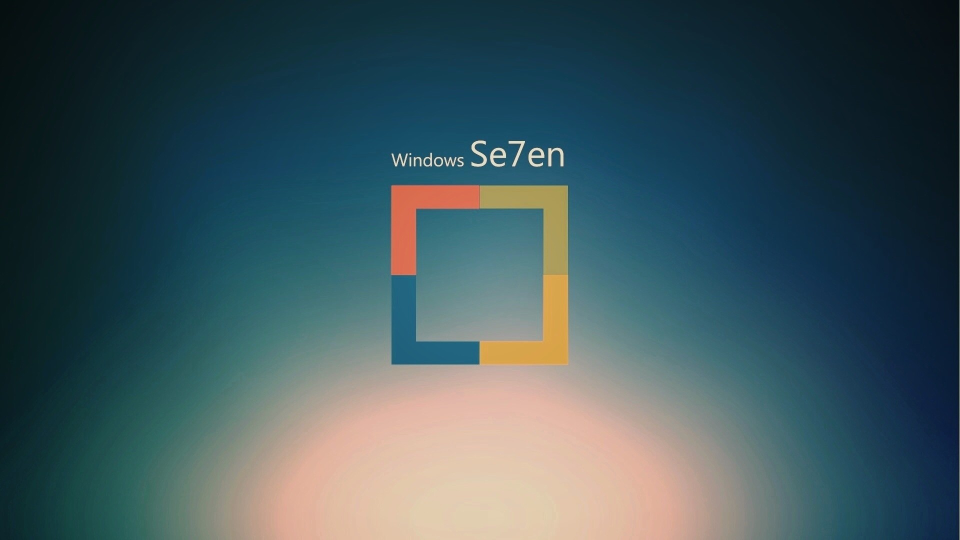 Квадратное лого Windows Seven обои