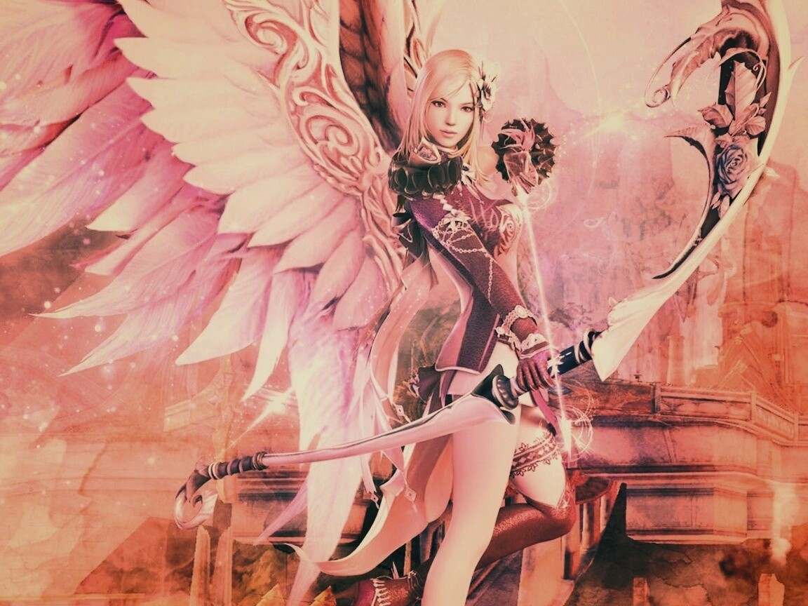 Эльфийка лучница из Aion обои