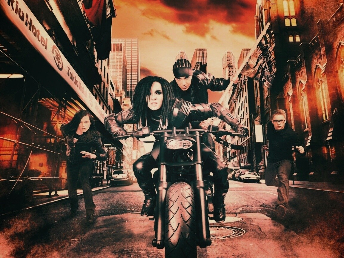Tokio Hotel на мотоцикле обои