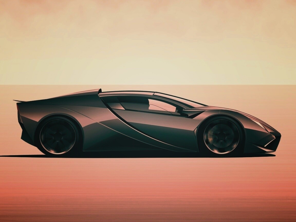 Скетч lamborghini  обои