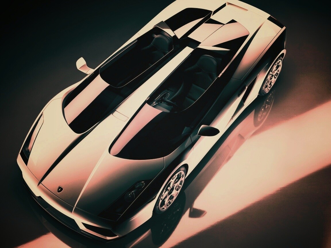 Светло-серый Lamborghini обои