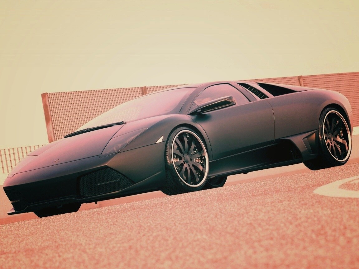 Lamborghini Reventon черного цвета обои