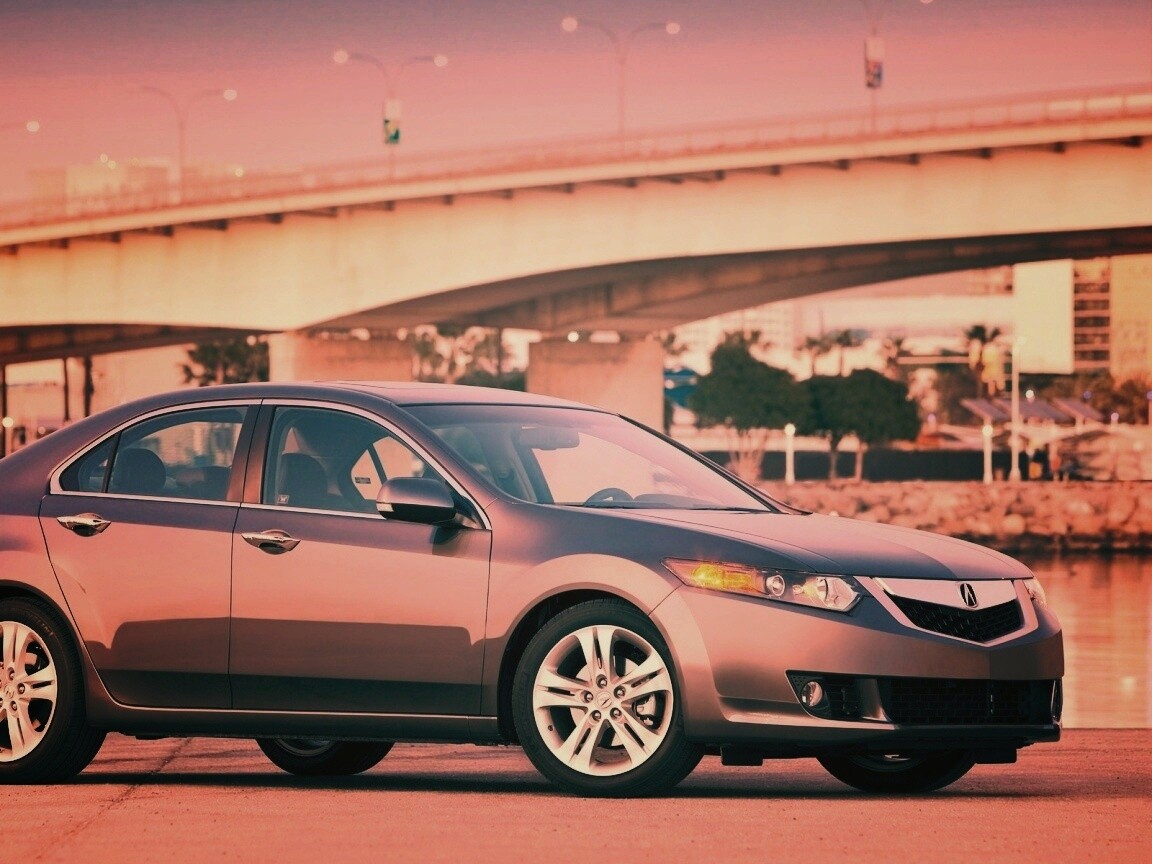 Acura на фоне моста обои