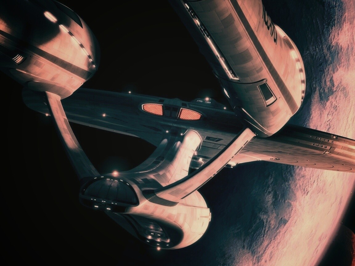 Космический корабль Enterprise из Star Trek обои