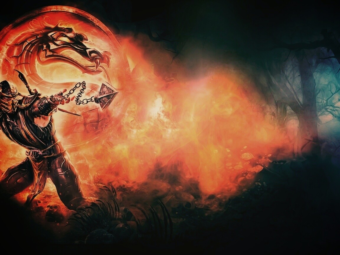 Бой SubZero и Scorpion из Mortal Kombat обои