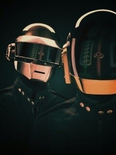 Daft Punk на темном фоне обои