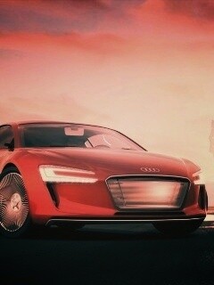 Красный автомобиль Audi обои