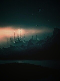 Долина в стиле SciFi обои