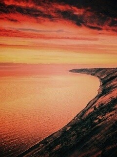 Море на закате обои