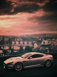 Aston Martin в городе обои
