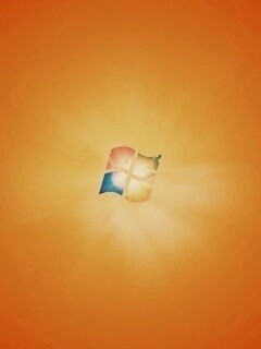 Яркий желтый логотип Windows 7 обои