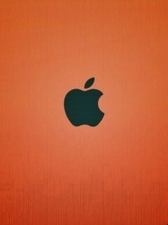 Apple на деревянном покрытие обои