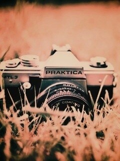 Фотоаппарат Praktica в траве обои