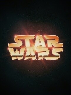Золотой логотип Star Wars обои