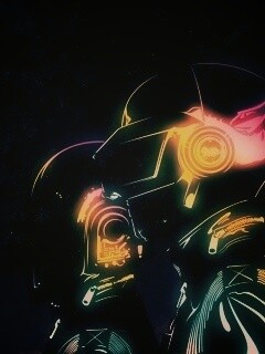 Яркий скетч Daft Punk обои
