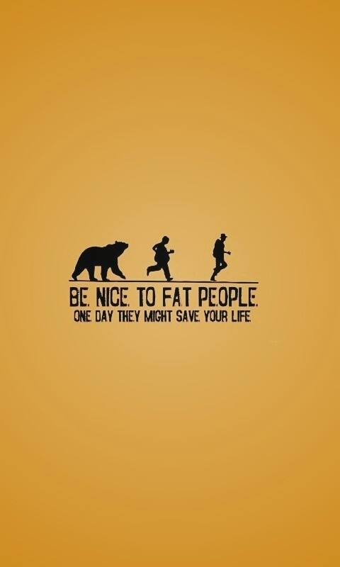Be nice to fat people обои