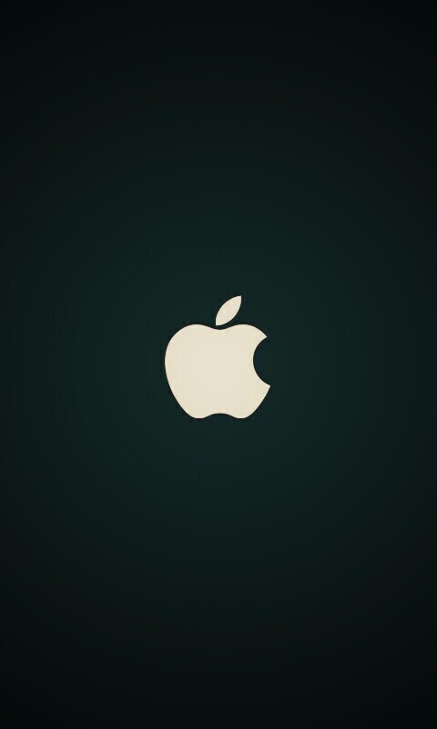 Логотип Apple на черном фоне обои
