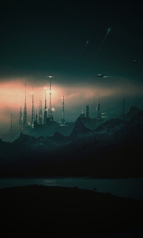 Долина в стиле SciFi обои