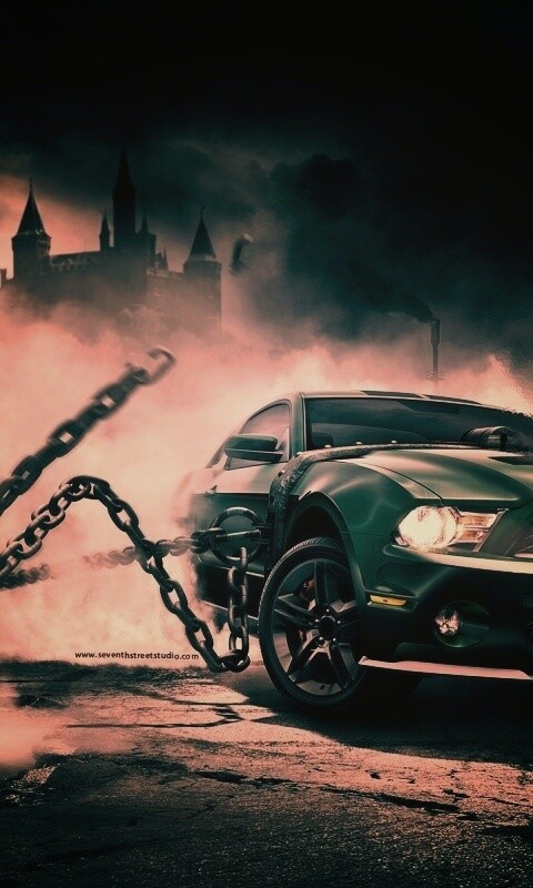 Ford Mustang рвёт цепи обои