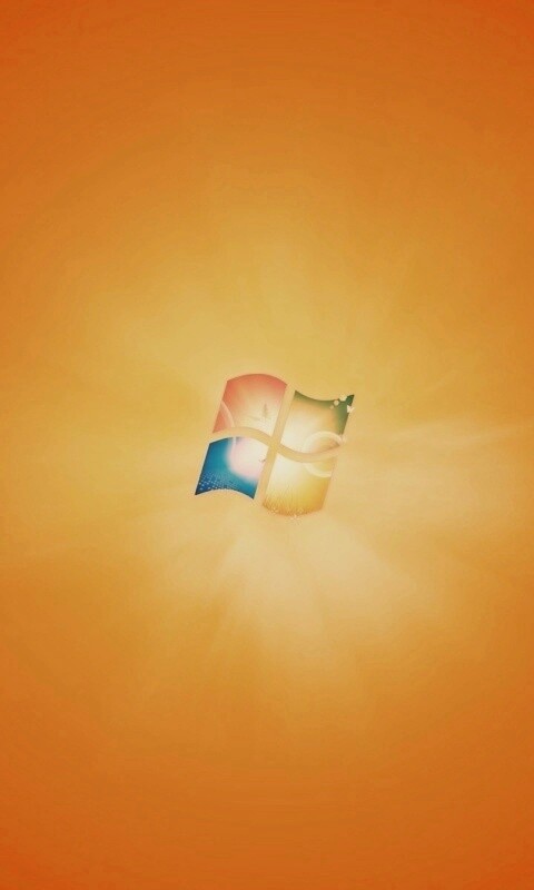 Яркий желтый логотип Windows 7 обои