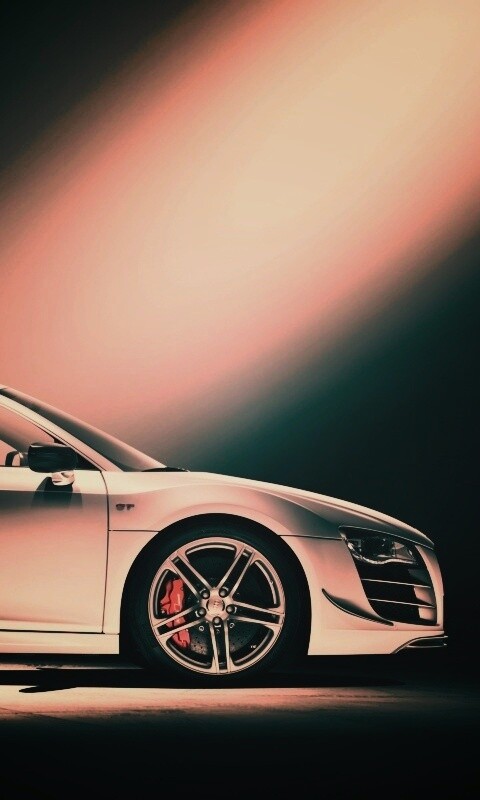 Audi R8 вид сбоку обои