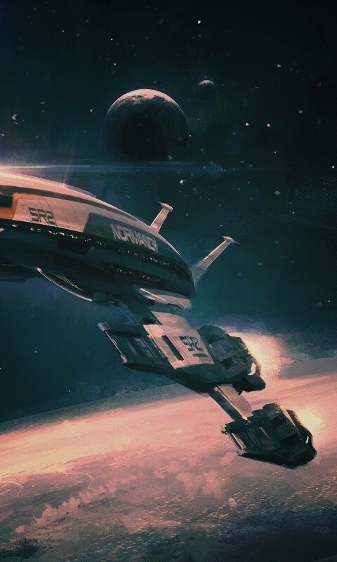 Корабль Normandy обои