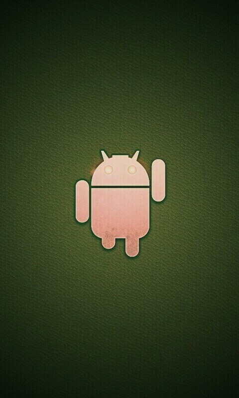 Логотип Android на зеленом фоне обои