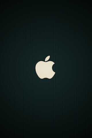 Логотип Apple на черном фоне обои