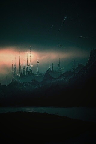 Долина в стиле SciFi обои