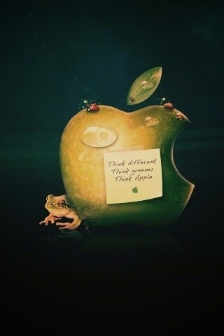 Think different, think greener, think Apple обои