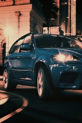 Синий кроссовер BMW обои