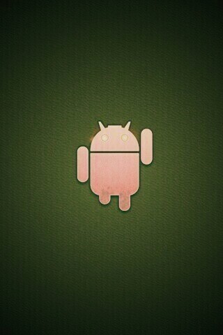 Логотип Android на зеленом фоне обои