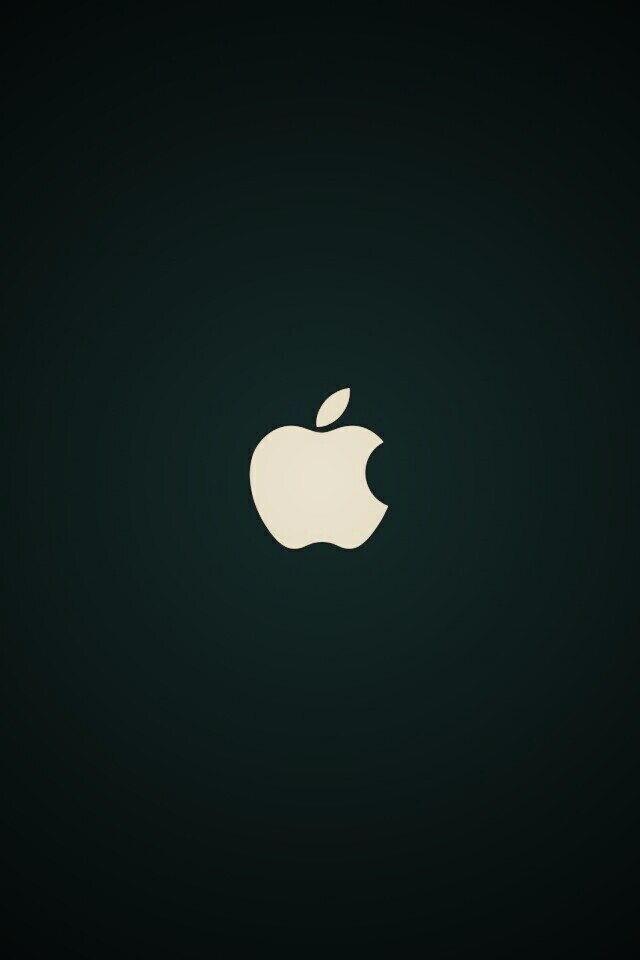 Логотип Apple на черном фоне обои