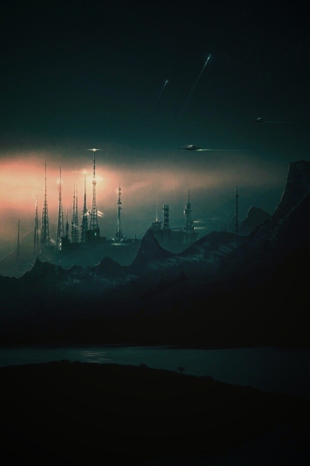 Долина в стиле SciFi обои