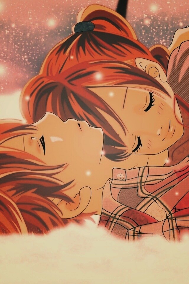 Двое на снегу из Bokura Ga Ita обои