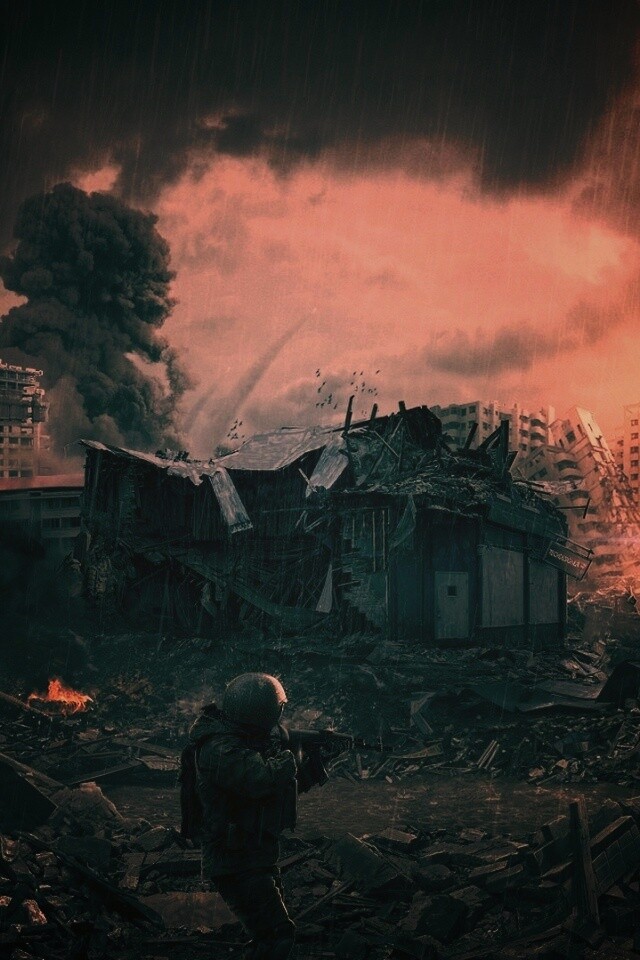 Город после войны обои
