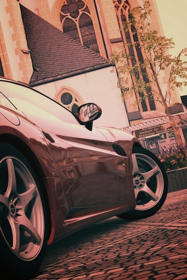 Ferrari на мостовой обои