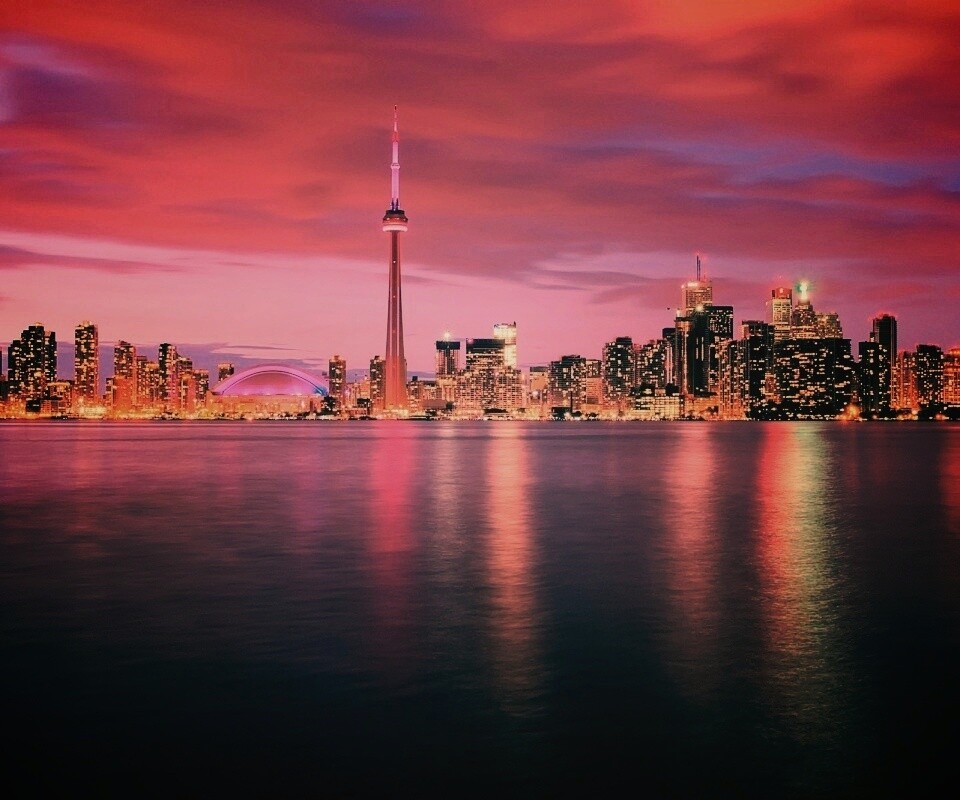 Ночной Торонто обои