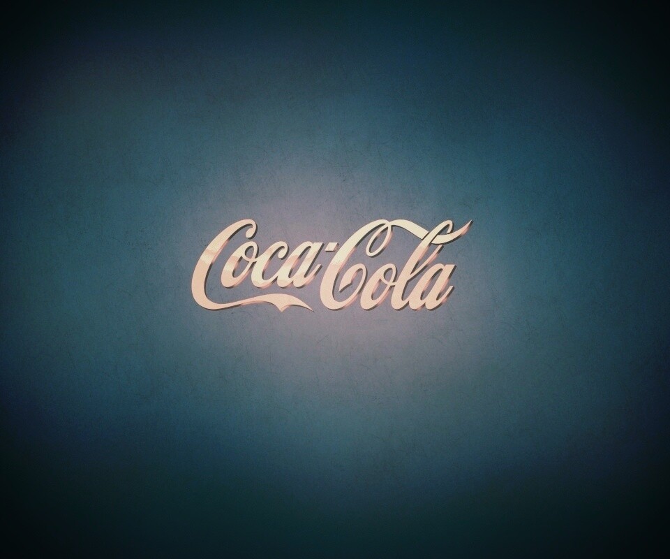 Синий логотип Coca-Cola обои
