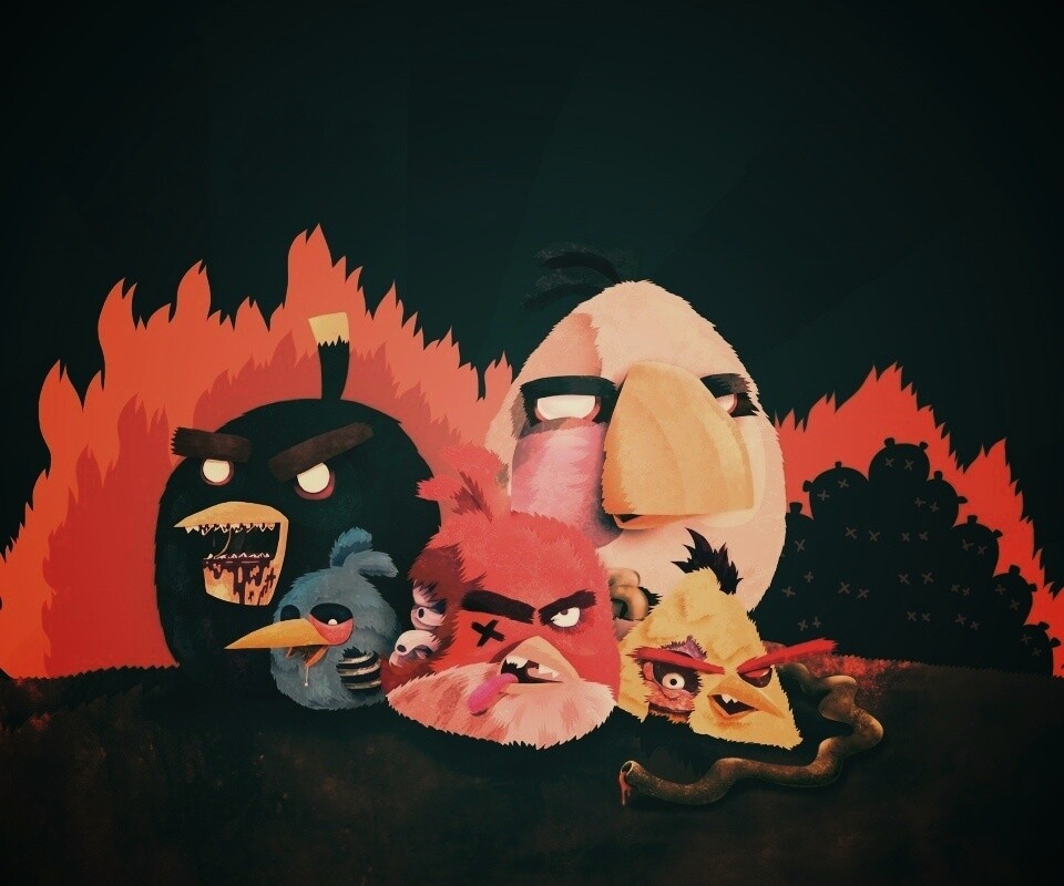 Angry Zombie Birds обои