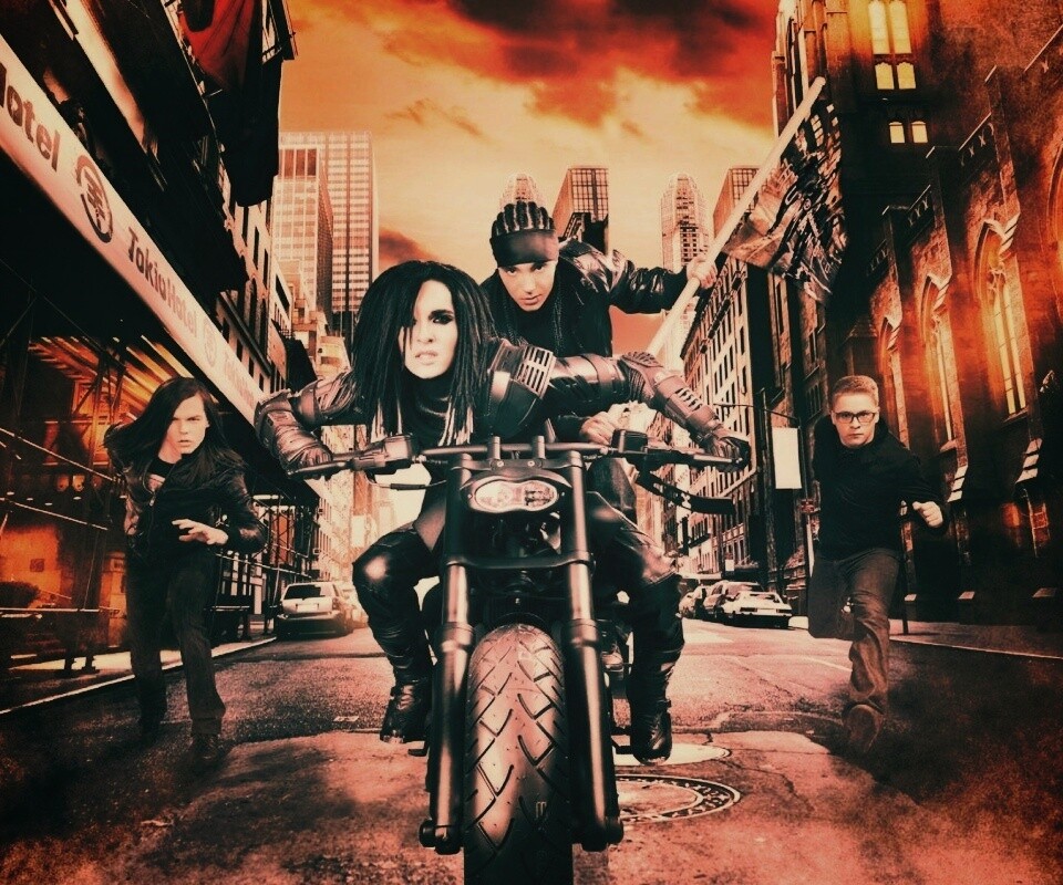 Tokio Hotel на мотоцикле обои