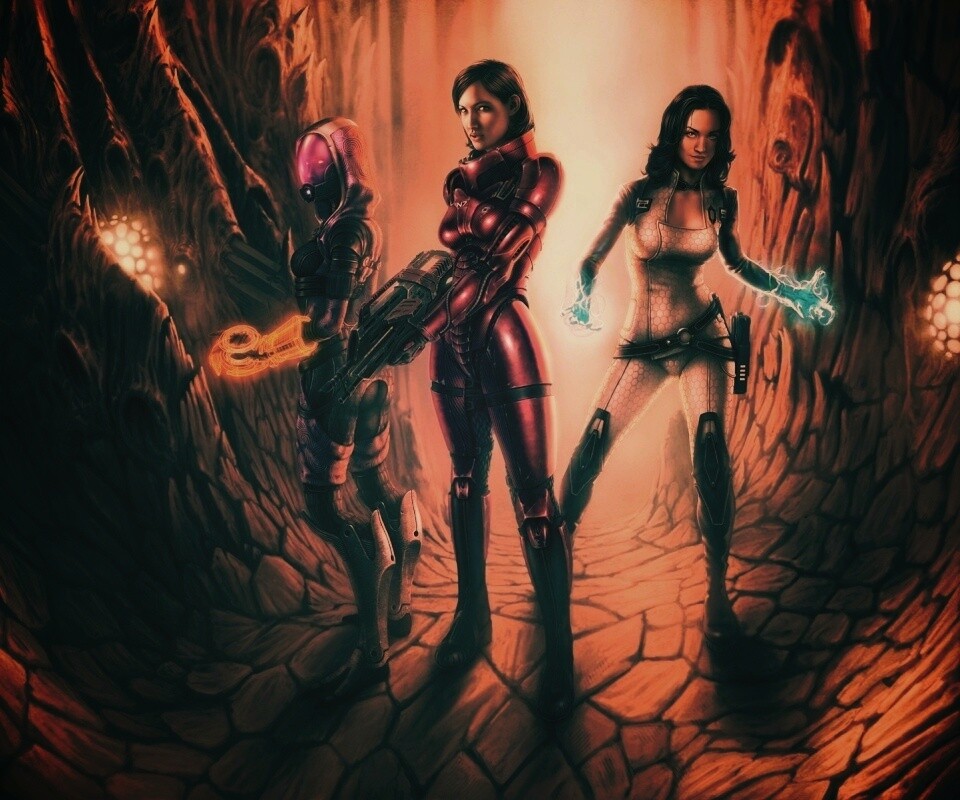 Девушки mass effect обои