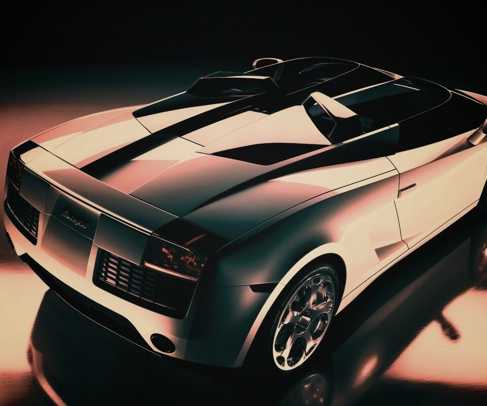 Светло-Серый Lamborghini (Сзади) обои