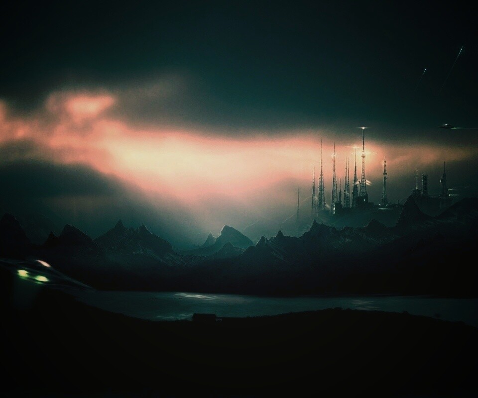 Долина в стиле SciFi обои