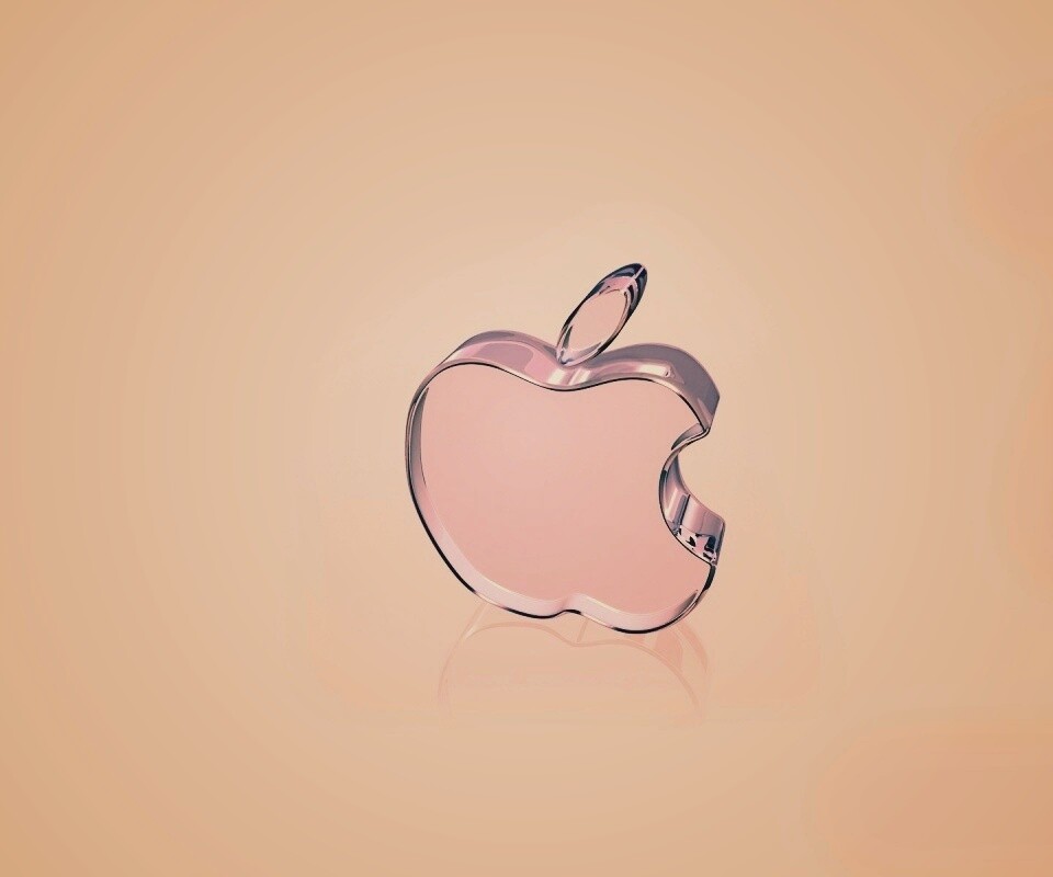 Стеклянный логотип Apple обои
