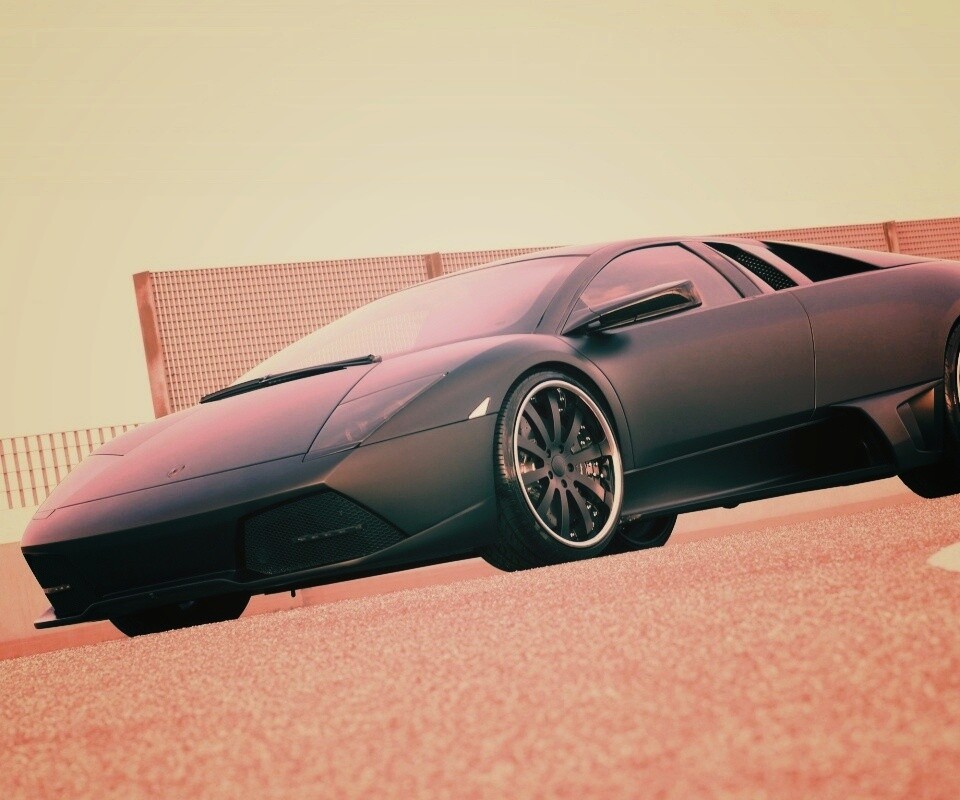 Lamborghini Reventon черного цвета обои