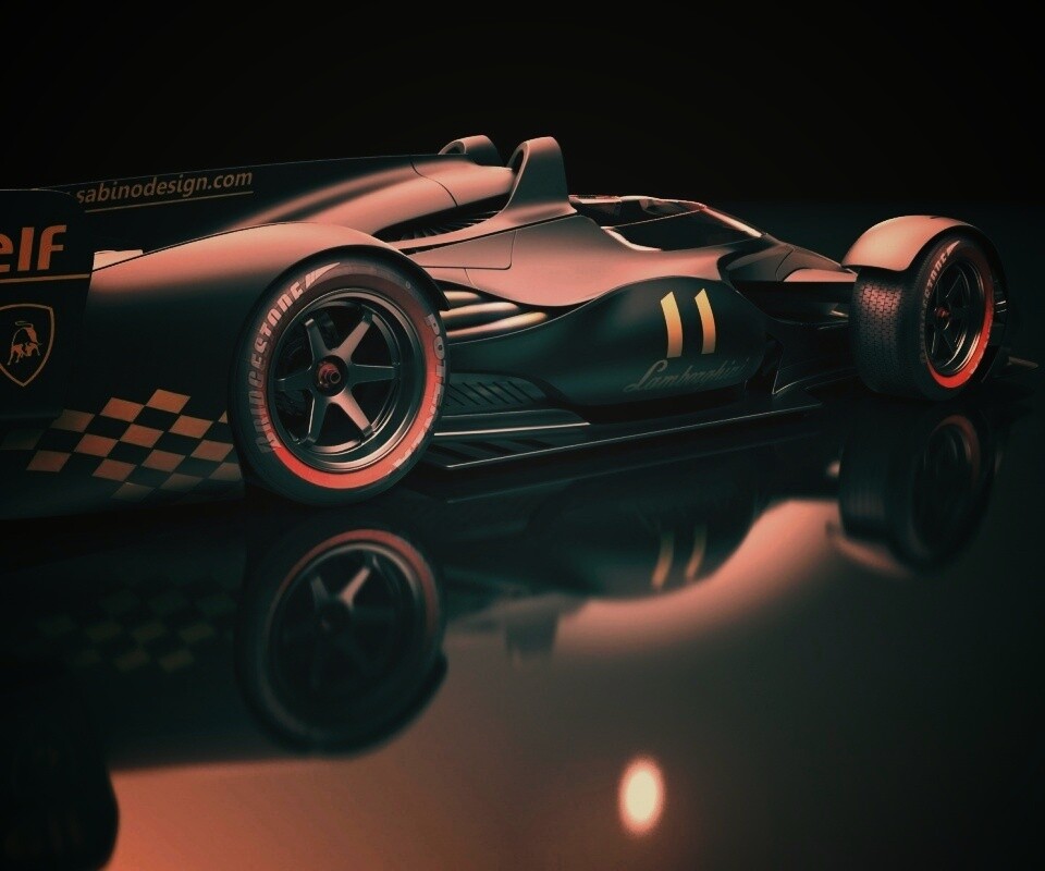 Болид Lamborghini обои
