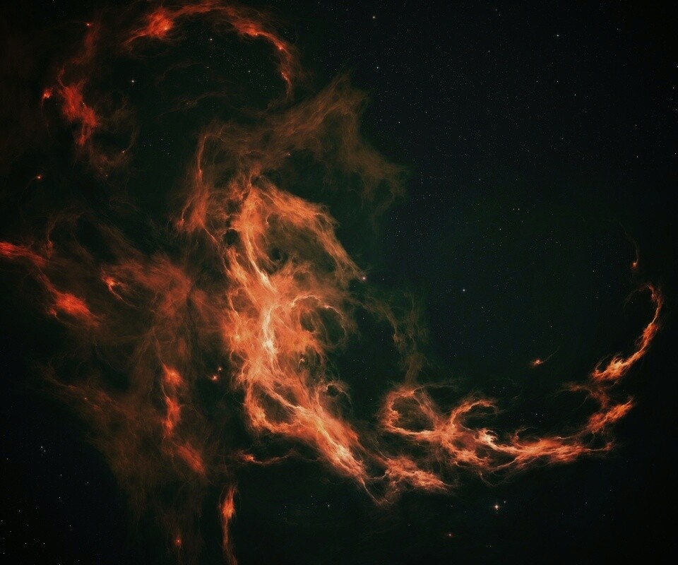 Яркая космическая туманность обои