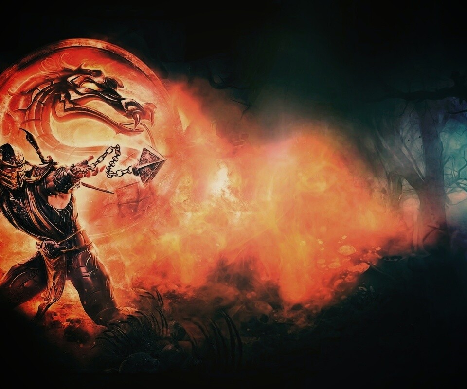 Бой SubZero и Scorpion из Mortal Kombat обои