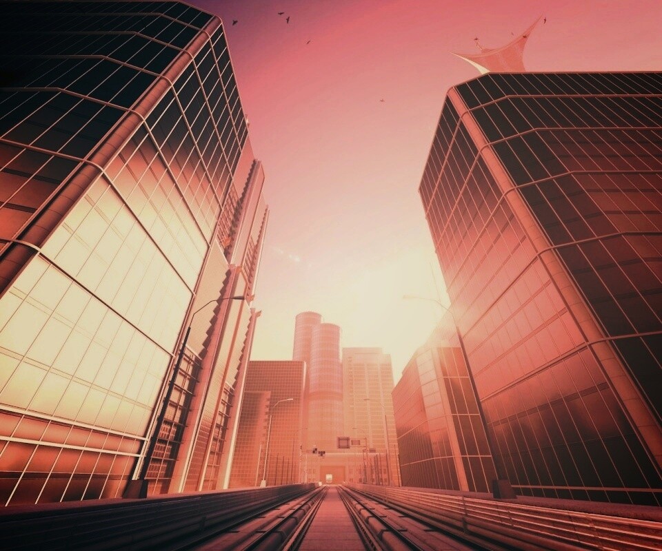 Улица из Mirrors Edge обои